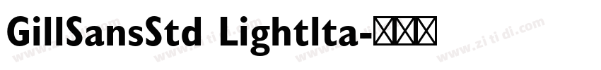 GillSansStd Lightlta字体转换